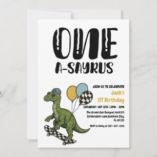 Dinosaurus eerste verjaardag, Skateboard Dinos 1e Kaart