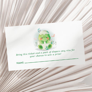 Dinosaurus Ei Baby Shower Luier Raffle Informatiekaartje