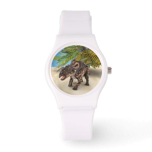 Dinosaurus Einiosaurus Horloge (Voorkant)