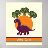 Dinosaurus en palmen poster (Voorkant)