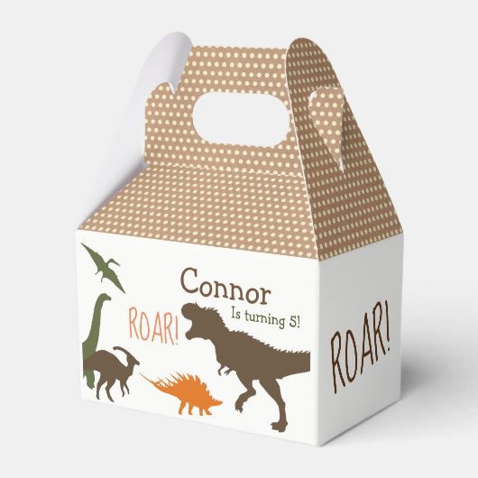 Dinosaurus Favor Box Bedankdoosjes (Voorkant Zijde)