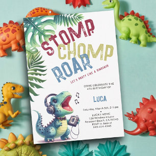Dinosaurus Feest Bewegingen Stomp Chomp Brul Jonge Kaart