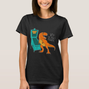 Dinosaurus Flipperwizard Arcade Machine Speler Afb T-shirt