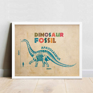 Dinosaurus Fossiel 6 Poster