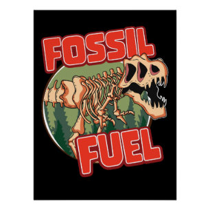 Dinosaurus "Fossiele brandstof" Perfect Poster