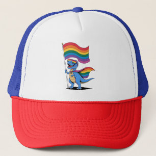Dinosaurus Gay Pride LGBT Regenboogvlag  Trucker Pet