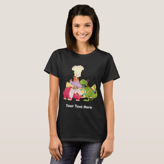 Dinosaurus getrouwd t-shirt (Voorkant volledig)