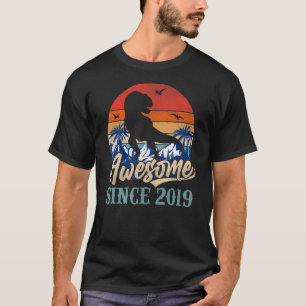 Dinosaurus Geweldige sinds 2019 3e Verjaardag 3 ja T-shirt