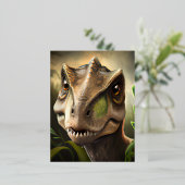 Dinosaurus Grafiek Folie Feestdagen Briefkaart (Staand Voorkant)
