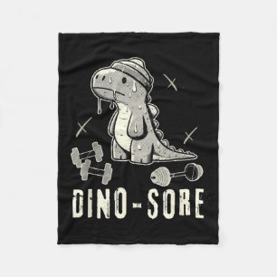 Dinosaurus Grappige Gym T-rex Bodybuilding Gewicht Fleece Deken