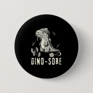 Dinosaurus Grappige Gym T-rex Krachttraining Gewic Ronde Button 5,7 Cm