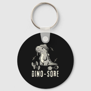 Dinosaurus Grappige Gym T-rex Krachttraining Gewic Sleutelhanger
