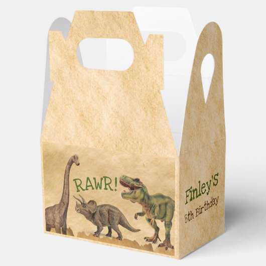 Dinosaurus gunst box, T-rex Verjaardagsfeest Bedankdoosjes (Geopend)