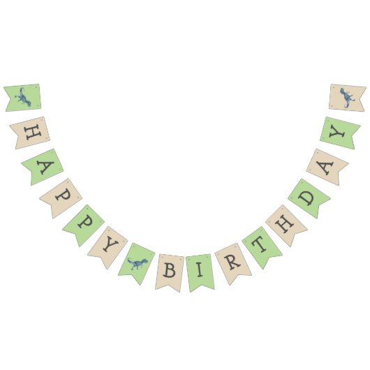 Dinosaurus Happy Birthday Trex Bunting Flags Vlaggetjes (Alle)