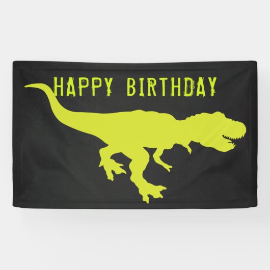 Dinosaurus Happy Birthday voor Rex Spandoek (Horizontaal)