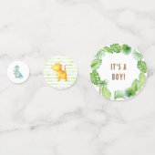 Dinosaurus Het is een jongen Confetti (Achterkanten)