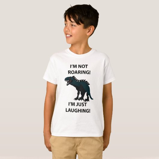 Dinosaurus Ik lach alleen maar om grappige Dinosau T-shirt (Voorkant volledig)
