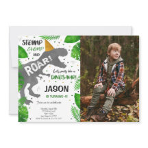 Dinosaurus Jongen Verjaardagsfeestfoto