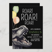 Dinosaurus Jurassic Adventure T-Rex Verjaardag Kaart (Voorkant / Achterkant)