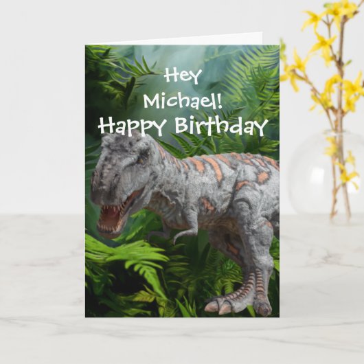 Dinosaurus Jurassic kaart (Gele Bloem)