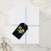 Dinosaurus Kerstboom Rex Cadeaulabel (Met Touw)