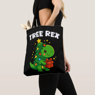 Dinosaurus Kerstboom T-Rex Schattige Dino Kerstfee Draagtas