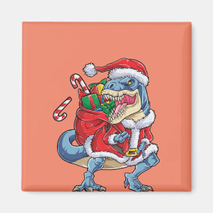 Dinosaurus Kerstman Kerstman T rex Jongens Mannen Magneet