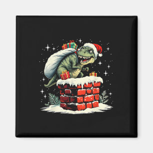 Dinosaurus Kerstman Kerstmis Magneet