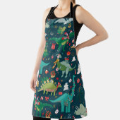 Dinosaurus Kerstmis: Gelukkig Nieuwjaar Schort (Insitu)