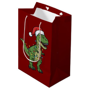 Dinosaurus Kerstverlichting Vakantiegroet Feesteli Medium Cadeauzakje