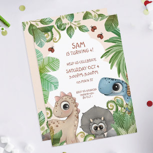 Dinosaurus Kids Verjaardag Dino Kaart