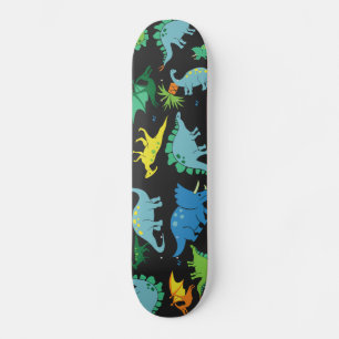 Dinosaurus Kinder Dinos Colorful Playful Boys Skateboard