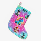 DINOSAURUS KINDER GEPERSONALISEERD KLEINE KERSTSOK (Voorkant (Hangend))