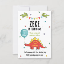 Dinosaurus kinderfeestje uitnodiging