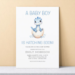 Dinosaurus komt binnenkort uit Blue Boy Baby showe Kaart