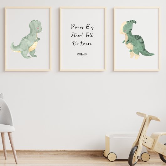 Dinosaurus kwekerij kunst, gepersonaliseerde tekst muurkunst sets
