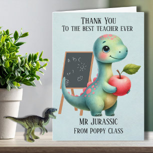 Dinosaurus Leraar Dankkaart Kaart