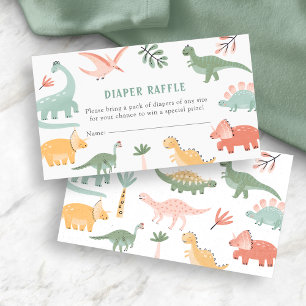 Dinosaurus Luier Raffle Informatiekaartje