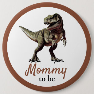 Dinosaurus Mama Baby shower Ronde Button 6,0 Cm