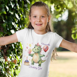 Dinosaurus meisje verjaardag t-shirt
