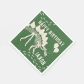 Dinosaurus met ballonnen Verjaardag Servetten (Hoek)