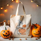 Dinosaurus met heks Pet Canvas tas