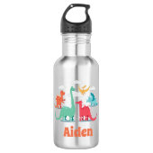 Dinosaurus met monogram waterfles (Voorkant)