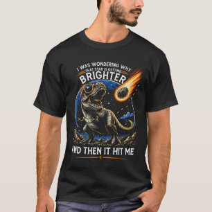 Dinosaurus Meteoriet Ster Wordt Helderder T Rex Ru T-shirt
