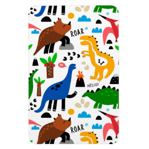Dinosaurus naadloos patroon magneet