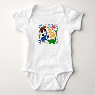 Dinosaurus naadloos patroon romper