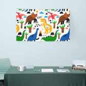 Dinosaurus naadloos patroon spandoek (Beurs)