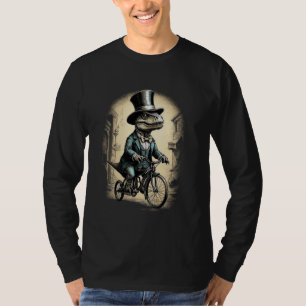 dinosaurus op de fiets Grappige Retro Trex Ridin T-shirt