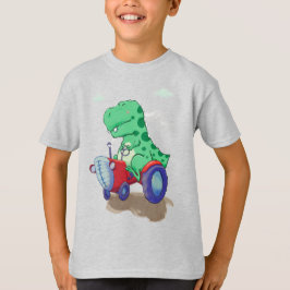 Dinosaurus op een trekker t-shirt