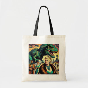Dinosaurus op zoek naar lunch! tote bag
